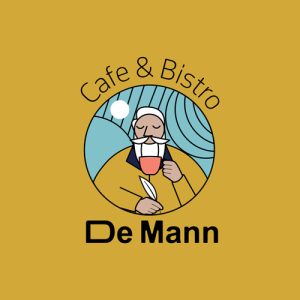 deman cafe logo and visual identity design