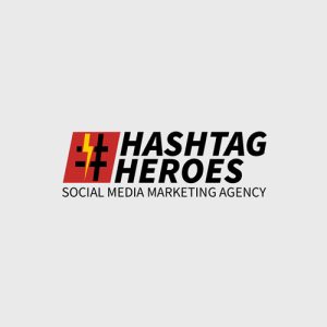 Hashtag Heroes logo design hooraphic
