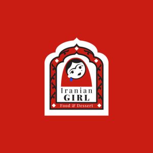 iranian girl bakery logo design by hooraphic studio